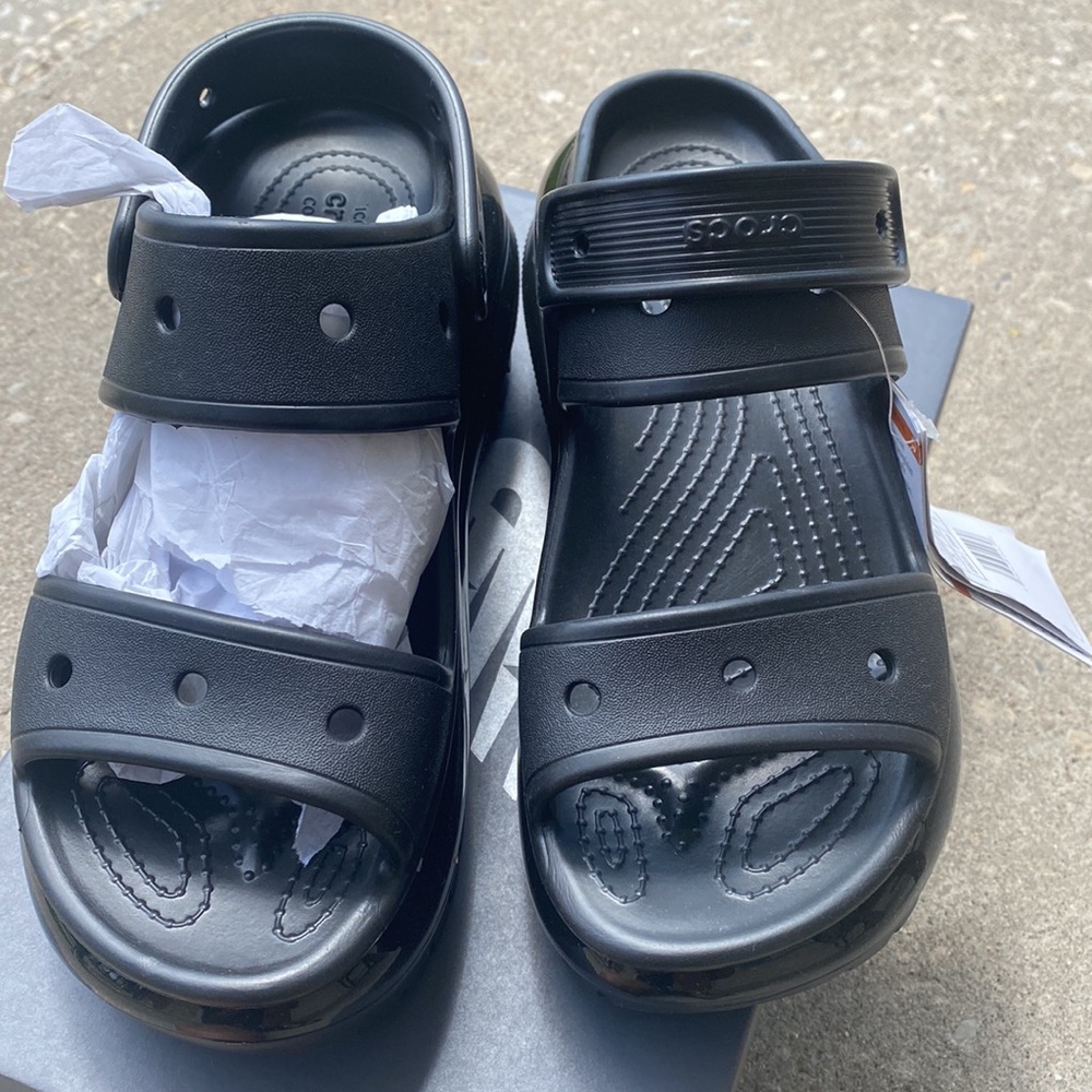 mega crush crocs sandals